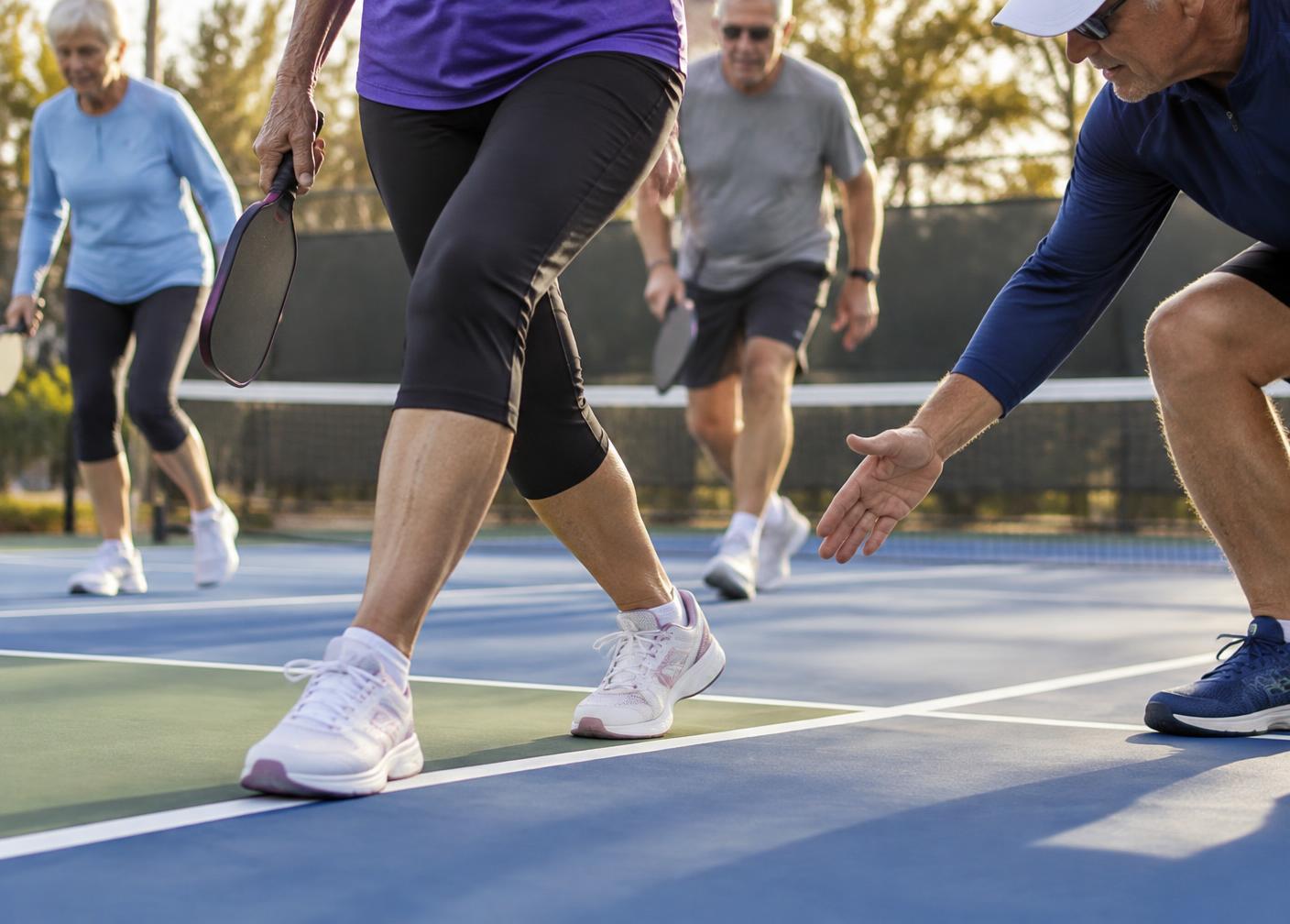 Coach guiding controlled court footwork